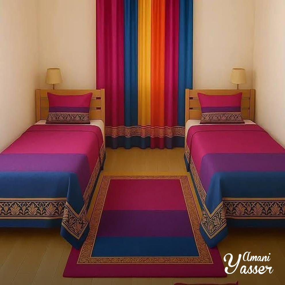 طقم غرفة ( ملاية + سجاد + ستاره)