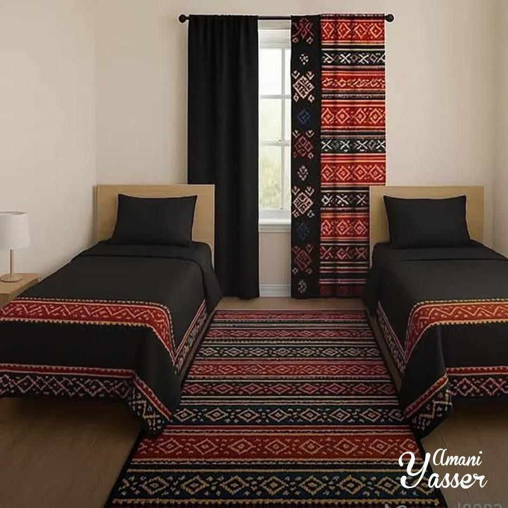 طقم غرفة ( ملاية + سجاد + ستاره)