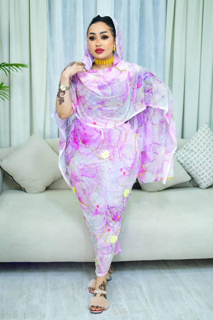 توب حرير بدرة مشغول