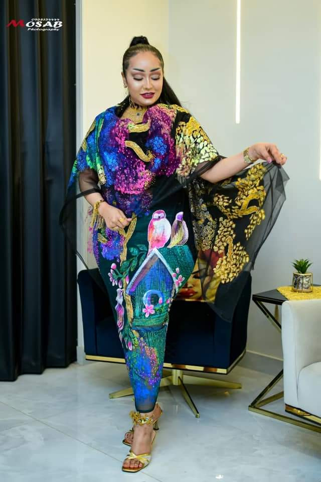 توب حرير تل مشغول