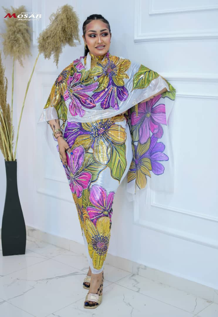 توب حرير لامي مشغول