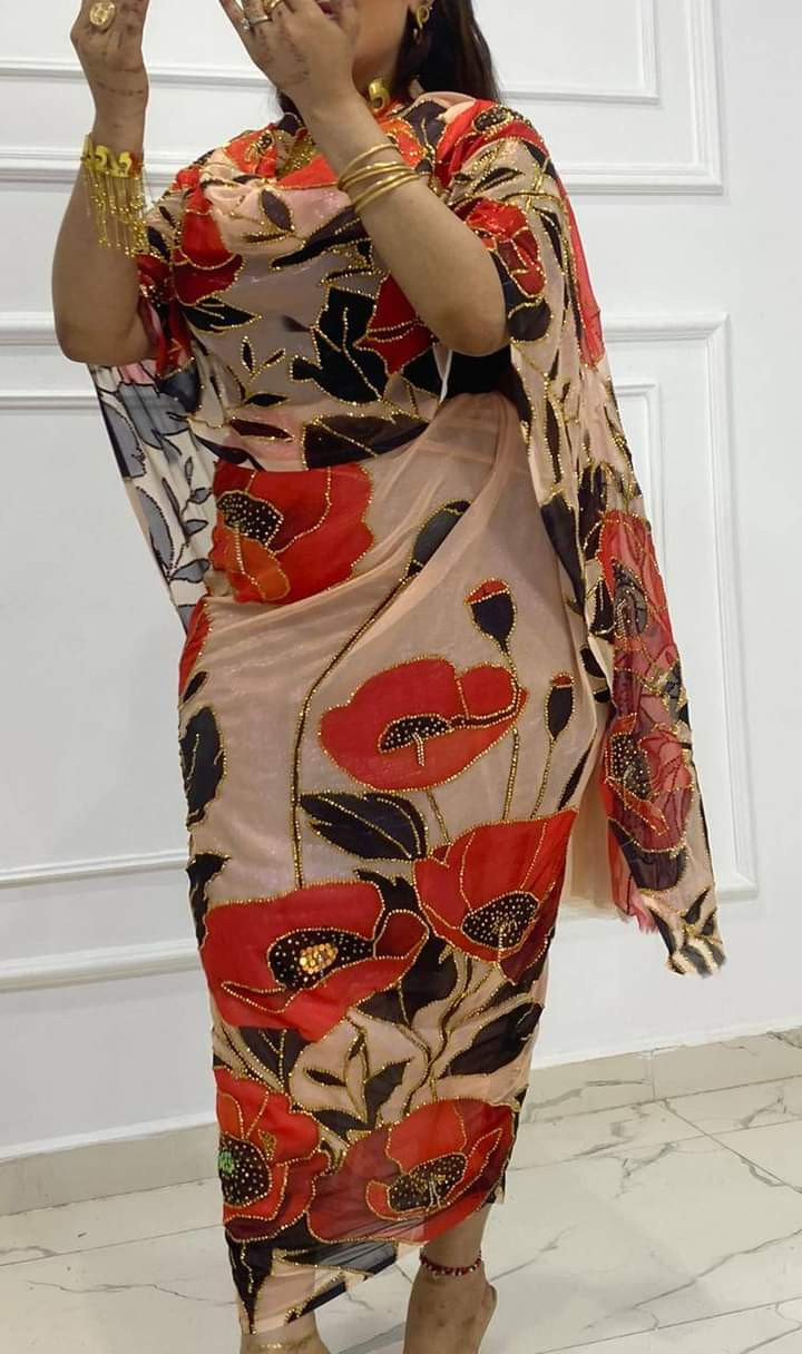 توب حرير سلك مشغول