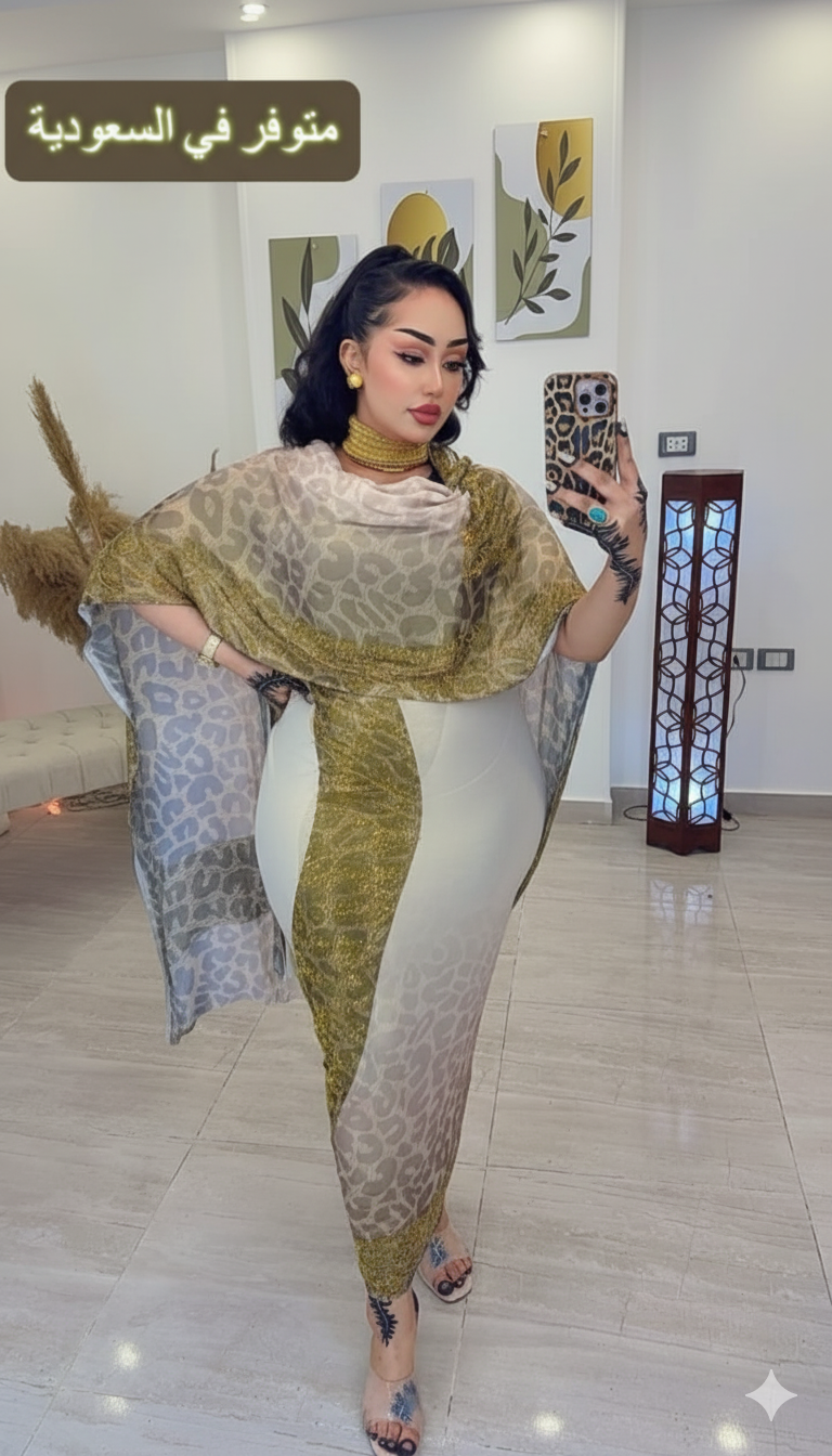 حرير لامي مشغول سوارفسكي