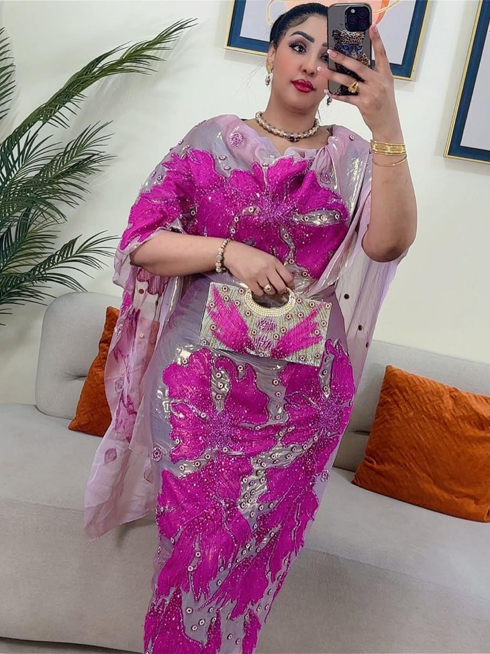 توب حرير لامي مشغول