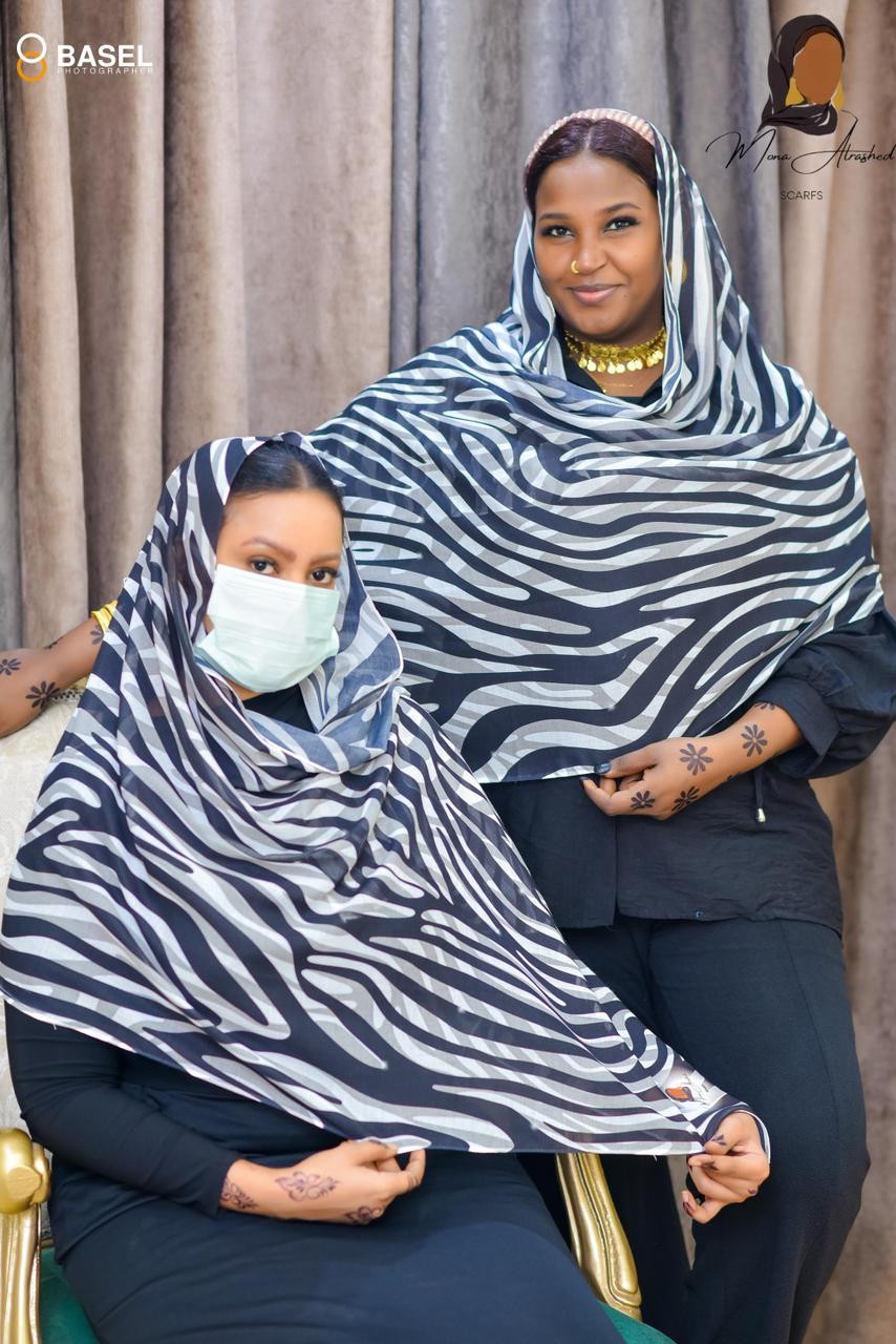 طرحة قطن مخلوط بتوتل