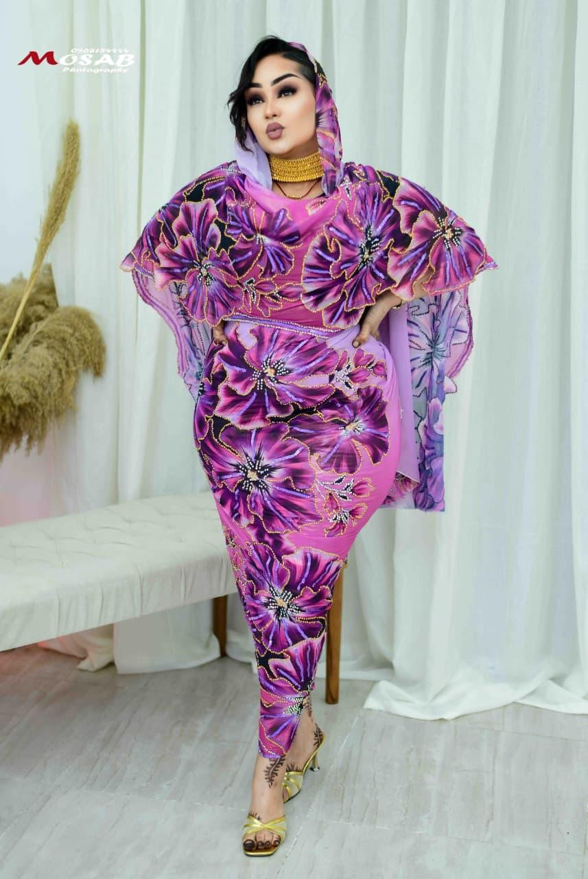 توب حرير مشغول سوارفسكي وترتر