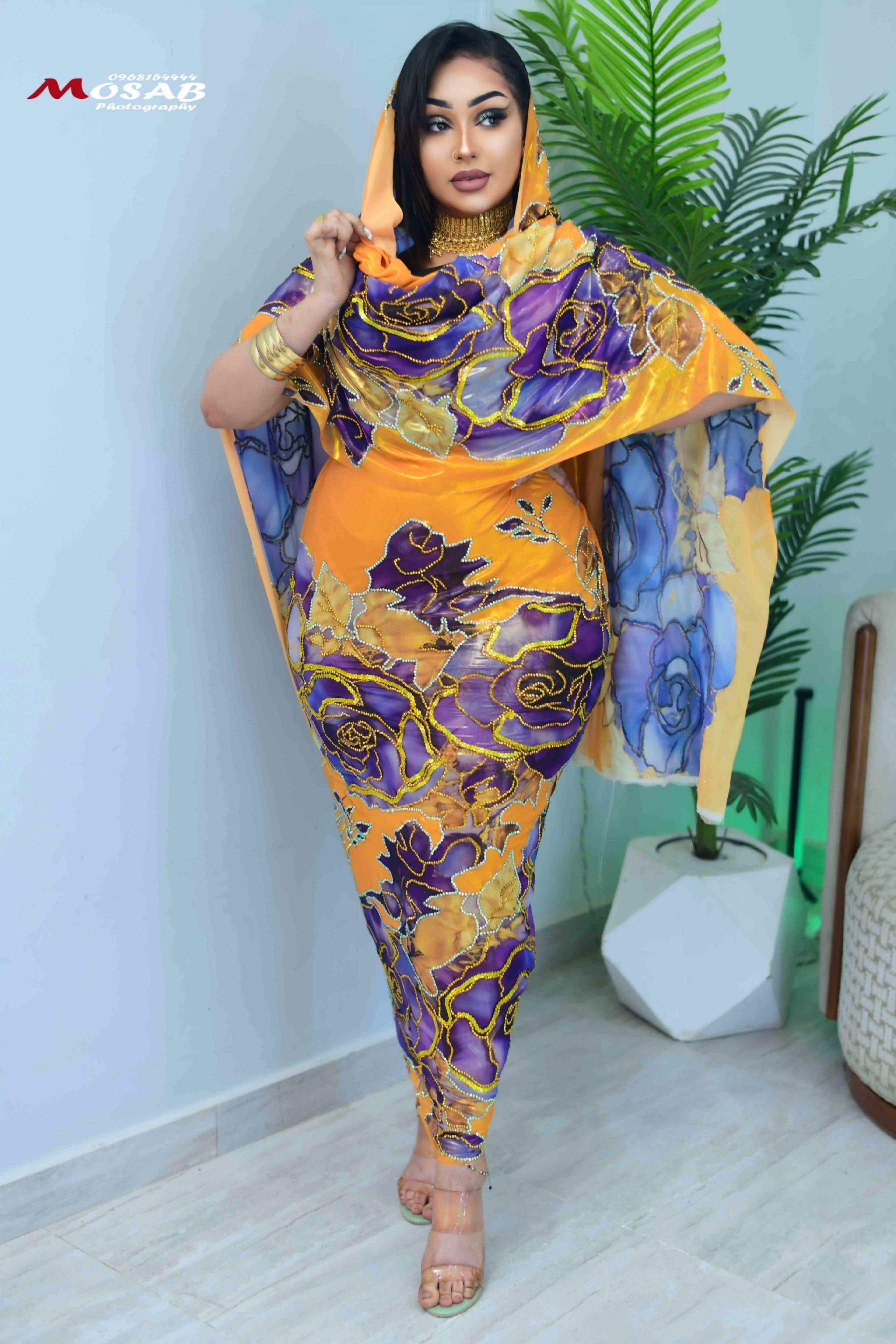 توب حرير مشغول