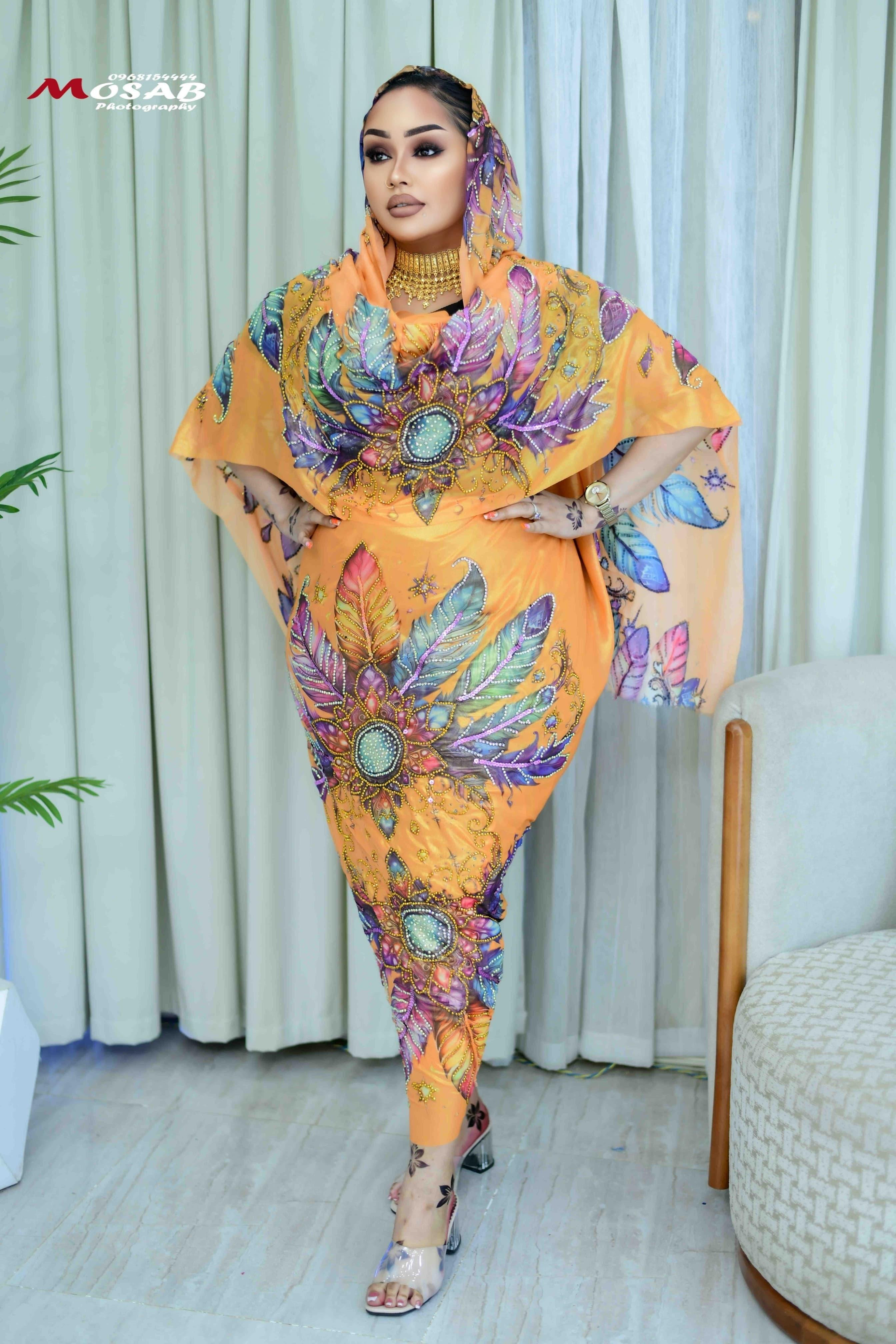 توب حرير مشغول