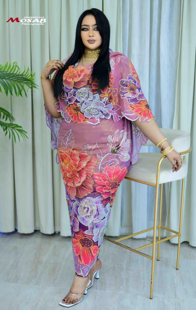 توب حرير مشغول