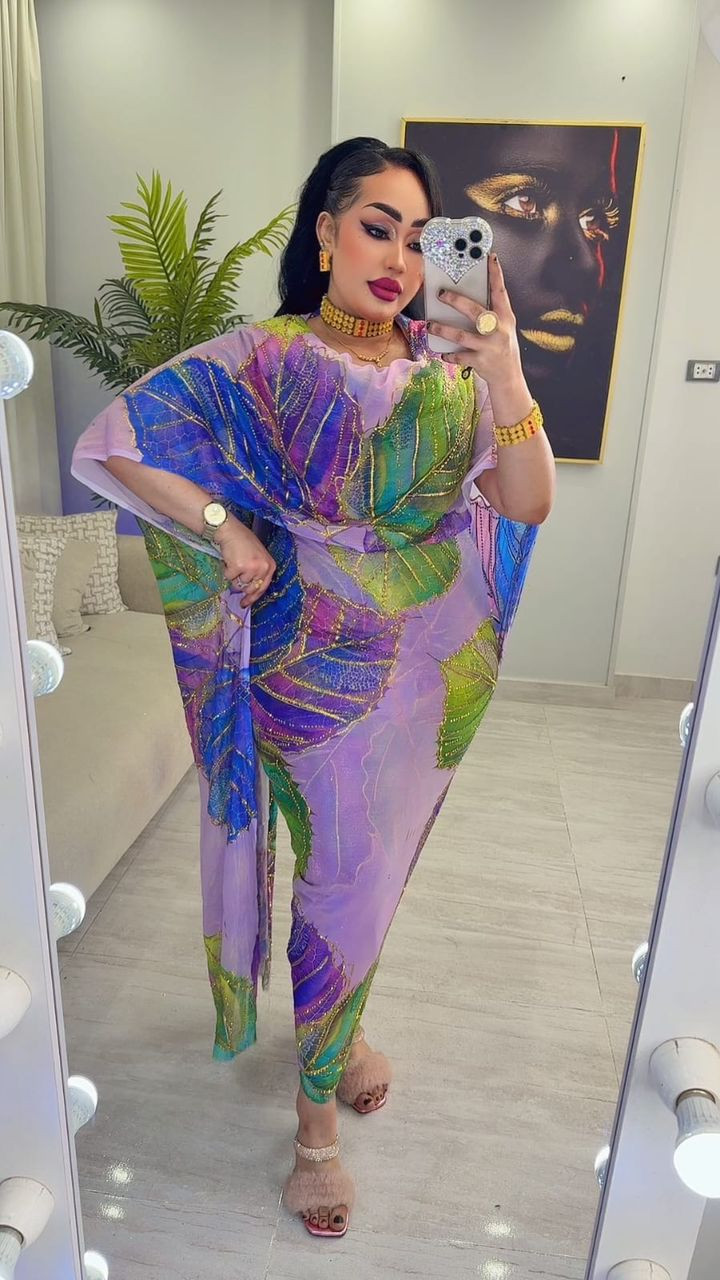 توب حرير زري مشغول سوارفيسكي وغليتر